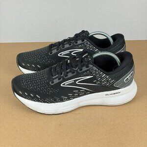 Brooks Glycerin 20 Athletic Running Shoes Womens 8.5 Black White Low Top Lace Up